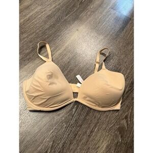 Victoria's Secret PINK Wear Everywhere T-Shirt Bra Nude Beige 38DD Underwire